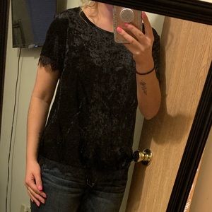 Black Velvet Top